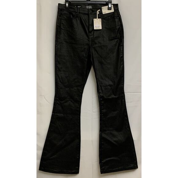 A.n.a High Rise Flare Black Jeans Womens 6 NWT - Picture 1 of 6